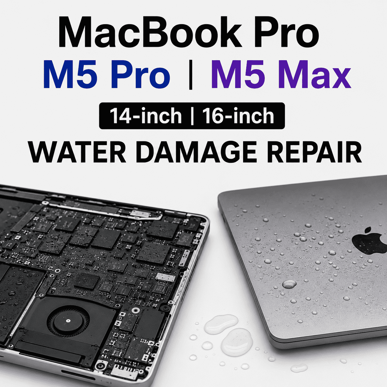 MacBook Pro M5 Pro|M5 Max|14-inch|16-inch|Water Damage Repair