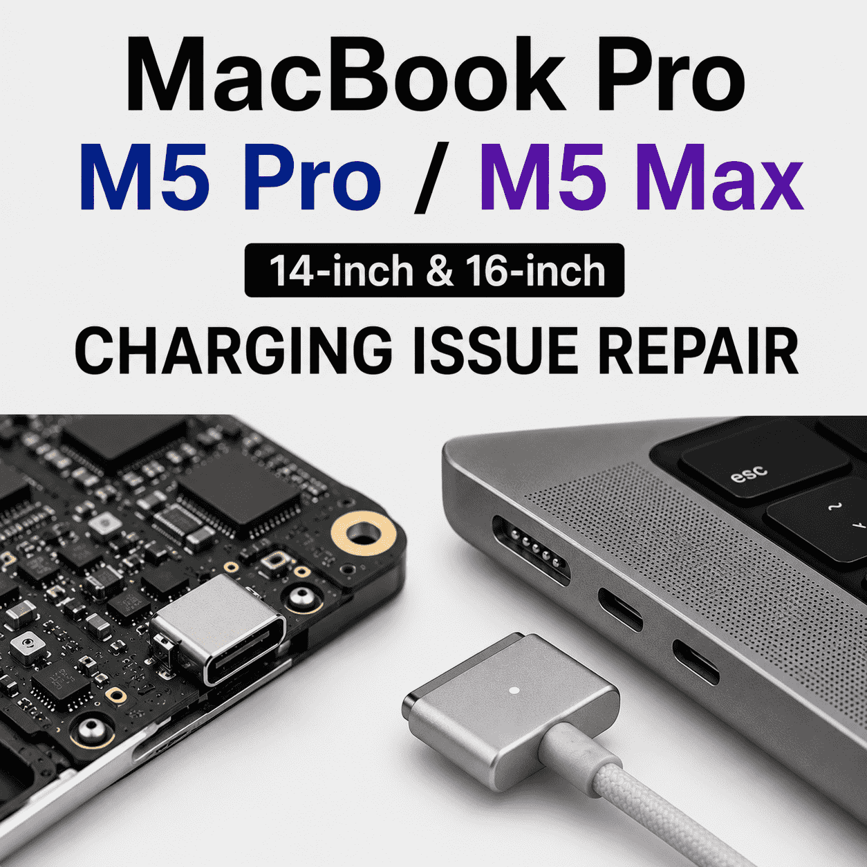 MacBook Pro M5 Pro|M5 Max|14-inch|16-inch|Charging Issue Repair